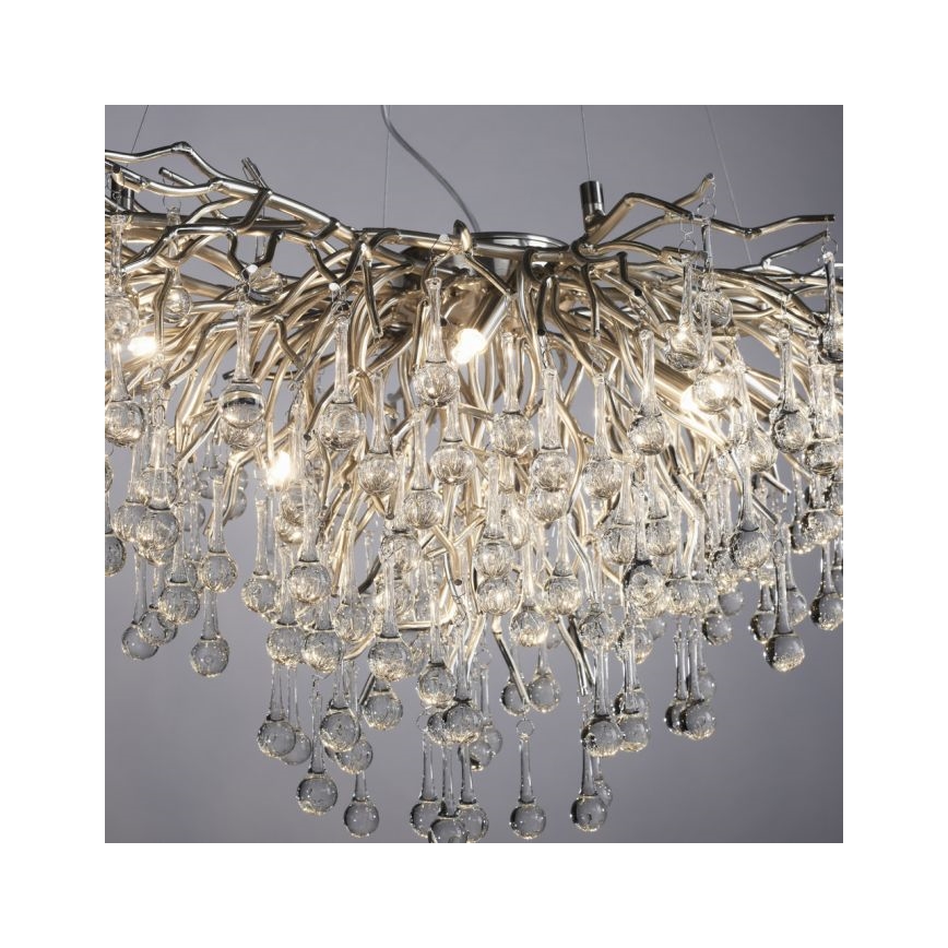 Paul Neuhaus 2192-55 - Luster na sajli ICICLE 10xG9/40W/230V 50x100 cm sjajni krom