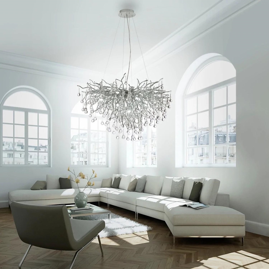 Paul Neuhaus 2192-55 - Luster na sajli ICICLE 10xG9/40W/230V 50x100 cm sjajni krom