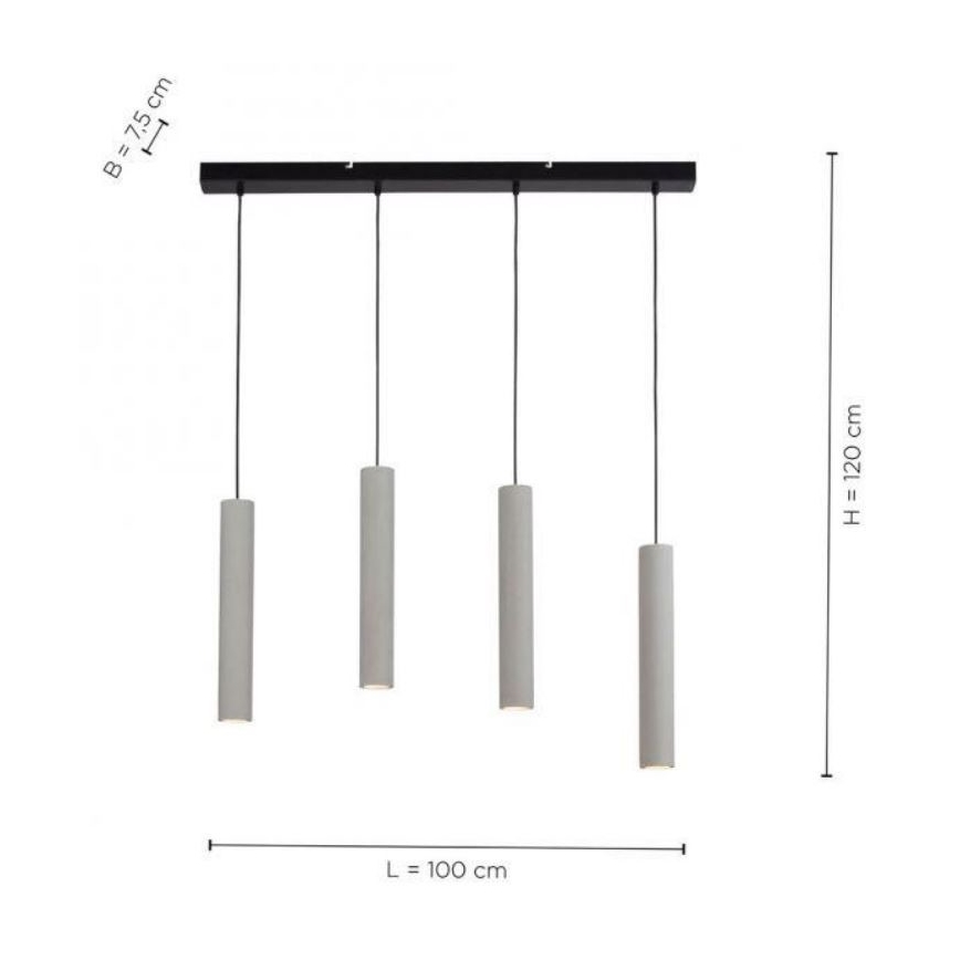 Paul Neuhaus 2204-22 - Luster na sajli ETON 4xGU10/35W/230V