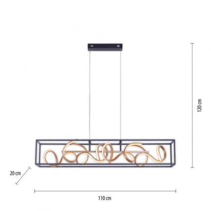 Paul Neuhaus 2416-18 - LED Prigušivi luster na sajli SELINA 4xLED/10,2W/230V