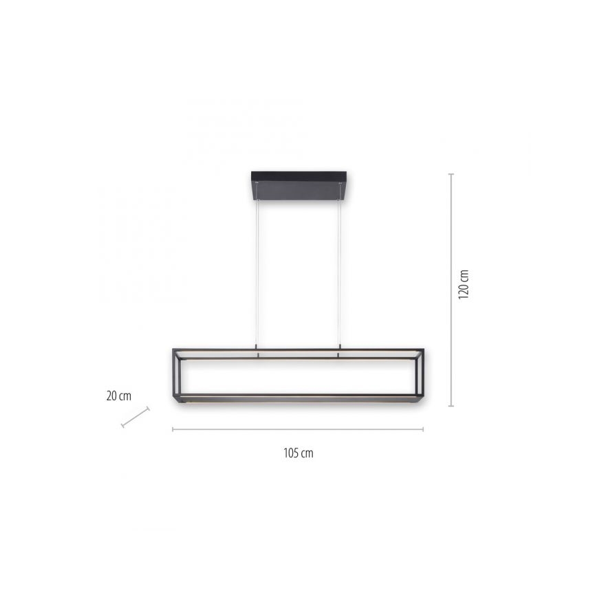 Paul Neuhaus 2441-18 - LED Prigušivi luster na sajli CONTURA 4xLED/8W/230V