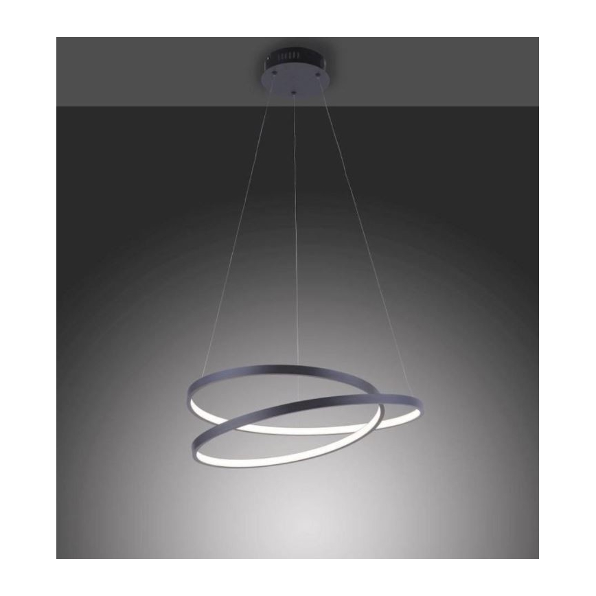Paul Neuhaus 2472-18 - LED Prigušivi luster na sajli ROMAN LED/30W/230V crna