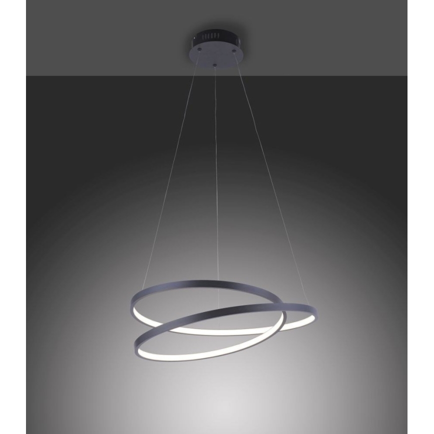Paul Neuhaus 2472-18 - LED Prigušivi luster na sajli ROMAN LED/30W/230V crna
