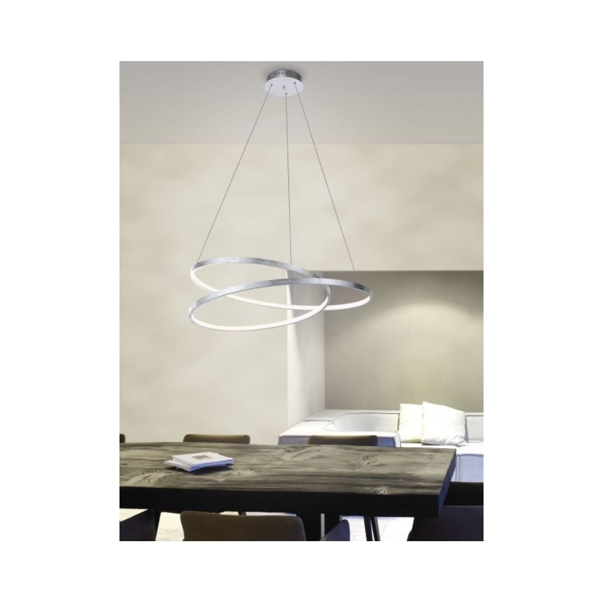Paul Neuhaus 2474-21 - LED Prigušivi luster na sajli ROMAN LED/40W/230V sjajni krom