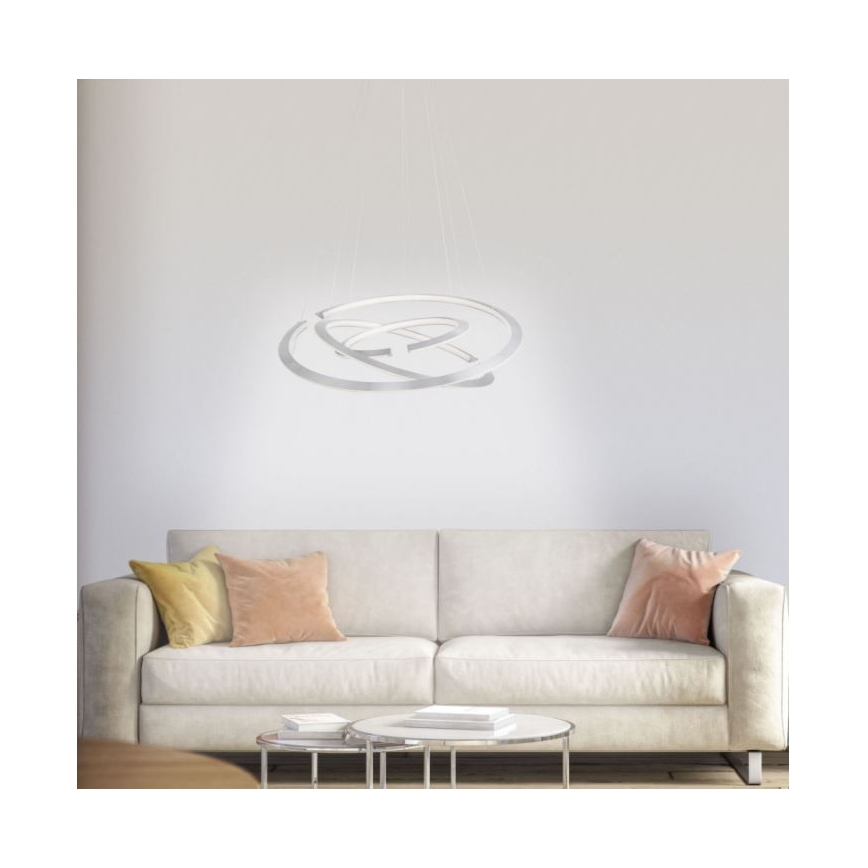 Paul Neuhaus 2493-55 - LED prigušivač luster na užetu ALESSA 3xLED/38W/230V + daljinski upravljač