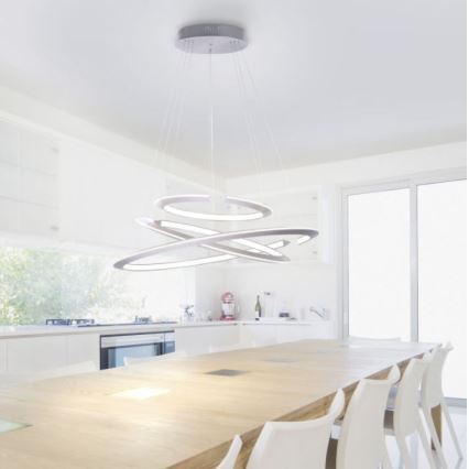 Paul Neuhaus 2493-55 - LED prigušivač luster na užetu ALESSA 3xLED/38W/230V + daljinski upravljač