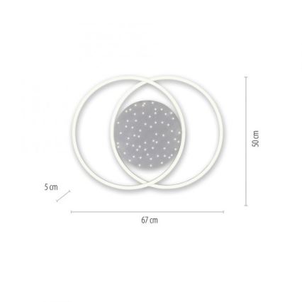 Paul Neuhaus 6025-55 - LED stropna svjetiljka s prigušivanjem YUKI LED/48W/230V + daljinski upravljač