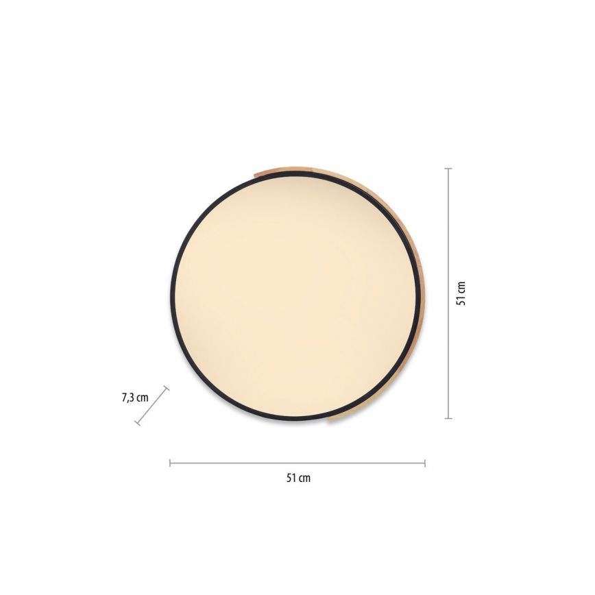 Paul Neuhaus 6071-18 - LED Prigušiva stropna svjetiljka Q-PIATO LED/35W/230V pr. 51 cm 2700-5000K Wi-Fi + daljinski upravljač