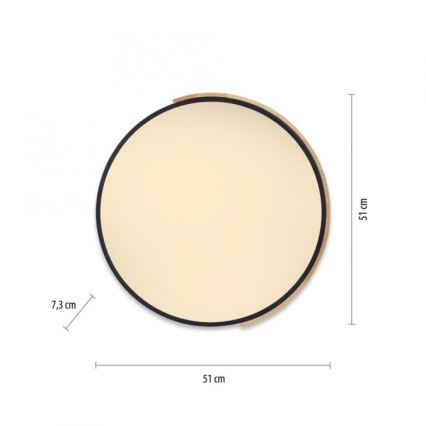 Paul Neuhaus 6071-18 - LED stropna svjetiljka s prigušivanjem Q-PIATO LED/35W/230V promjer 51 cm 2700-5000K Wi-Fi + daljinski upravljač