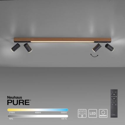Paul Neuhaus 6121-79 - LED prigušivačka za ugradbene reflektore PURE 4xLED/4W/230V + LED/9W 2700-5000K + daljinski upravljač
