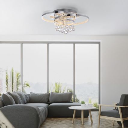 Paul Neuhaus 6267-17 - LED Prigušiva stropna svjetiljka ROTAZO LED/32W/230V pr. 45 cm sjajni krom
