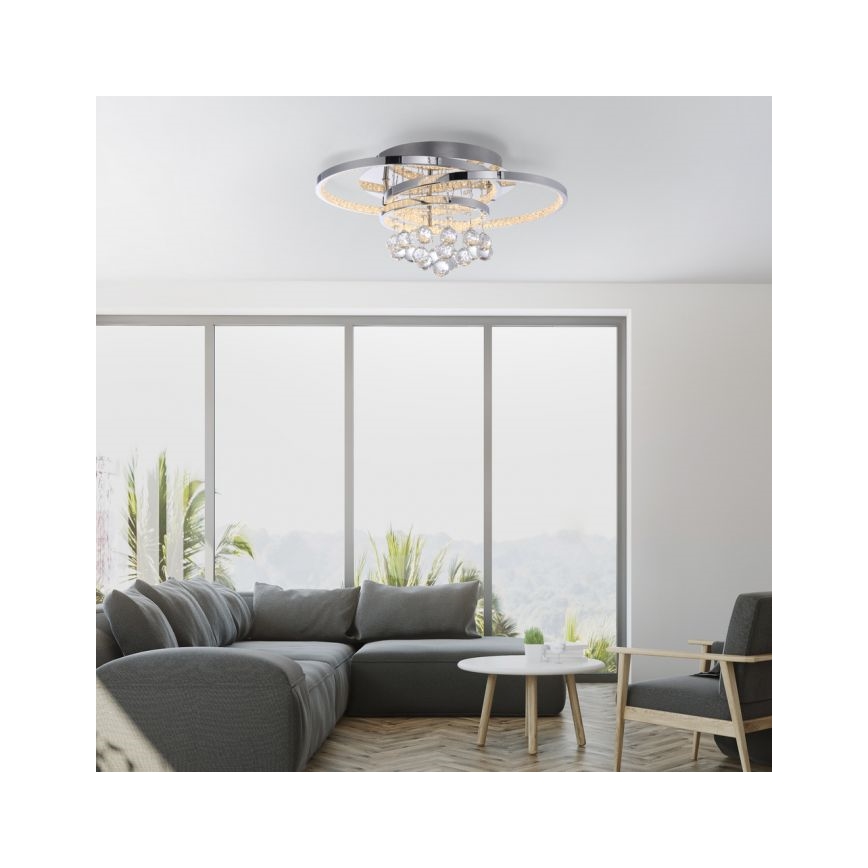 Paul Neuhaus 6267-17 - LED Prigušiva stropna svjetiljka ROTAZO LED/32W/230V pr. 45 cm sjajni krom