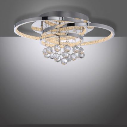 Paul Neuhaus 6267-17 - LED Prigušiva stropna svjetiljka ROTAZO LED/32W/230V pr. 45 cm sjajni krom