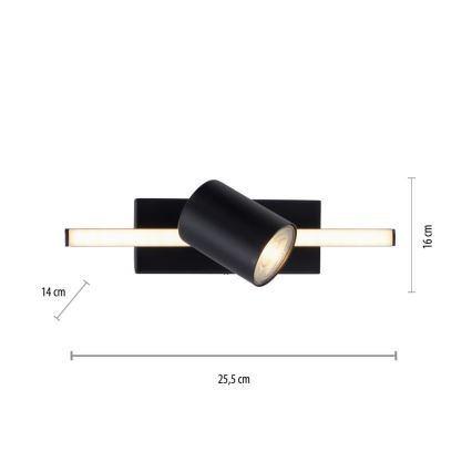 Paul Neuhaus 6523-18 - LED Reflektorska svjetiljka BARIK 1xGU10/4,5W/230V + LED/3W