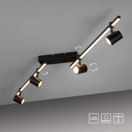 Paul Neuhaus 6525-18 - LED Reflektorska svjetiljka BARIK 4xGU10/4,5W/230V + LED/10W