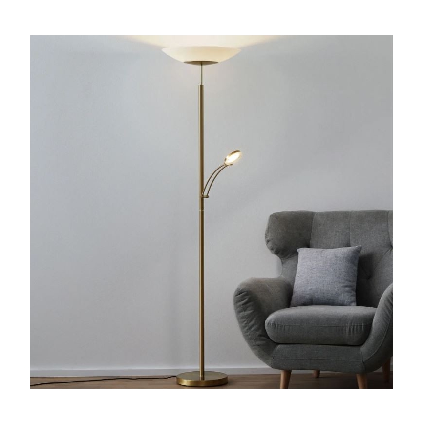 Paul Neuhaus 655-60 - LED stajaća lampa ALFRED s mogućnošću prigušivanja LED/28W/230V+LED/4W/230V mesing