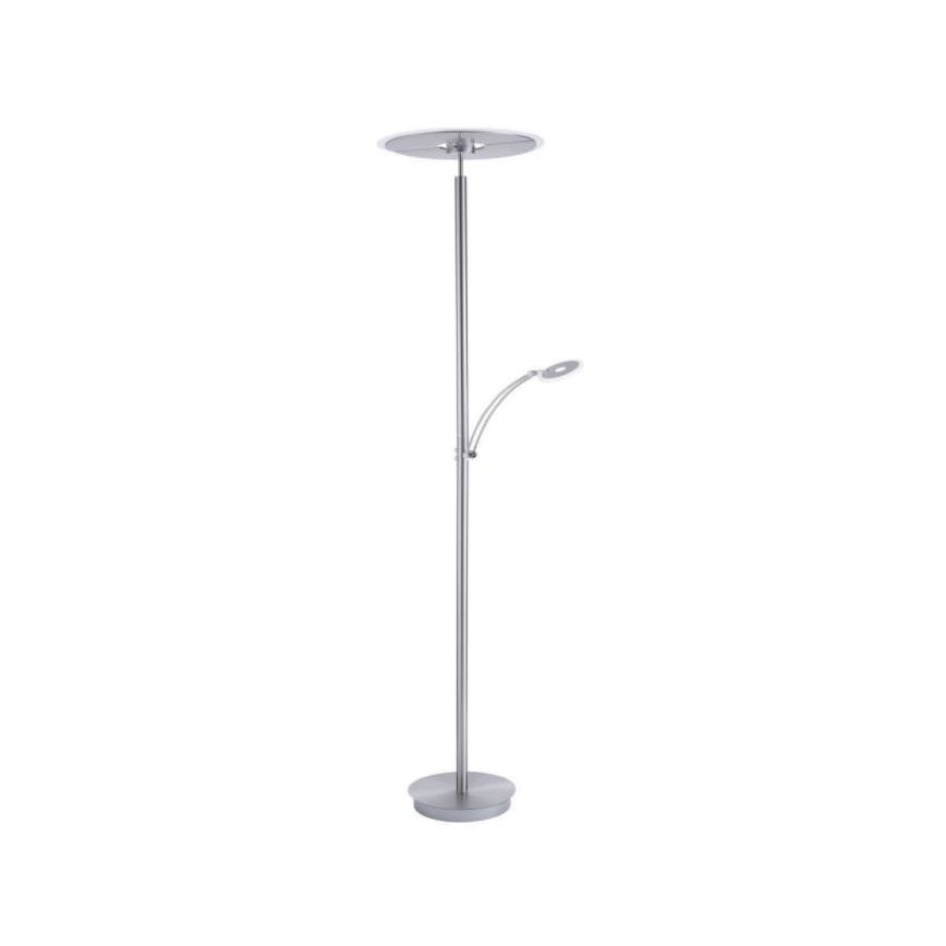 Paul Neuhaus 673-55 - LED podna lampa s prigušivanjem ARTUR 2xLED/21W/230V+LED/6W sjajni krom