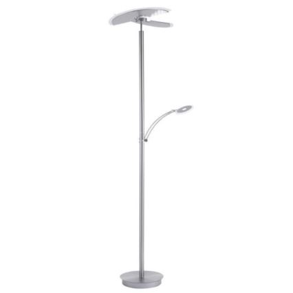 Paul Neuhaus 673-55 - LED podna lampa s prigušivanjem ARTUR 2xLED/21W/230V+LED/6W sjajni krom