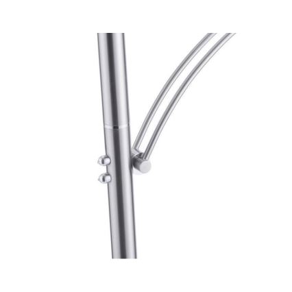 Paul Neuhaus 673-55 - LED podna lampa s prigušivanjem ARTUR 2xLED/21W/230V+LED/6W sjajni krom