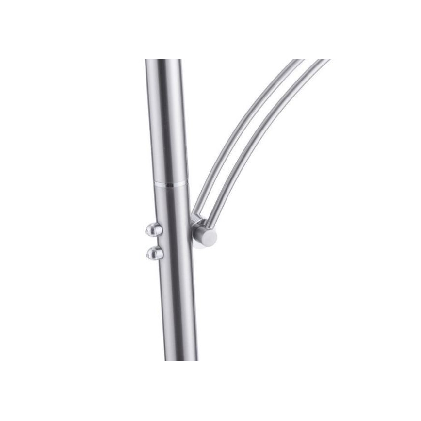 Paul Neuhaus 673-55 - LED podna lampa s prigušivanjem ARTUR 2xLED/21W/230V+LED/6W sjajni krom