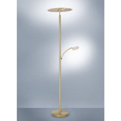 Paul Neuhaus 673-60 - LED prigušivačka podna svjetiljka ARTUR 2xLED/21W/230V+LED/6W zlatna