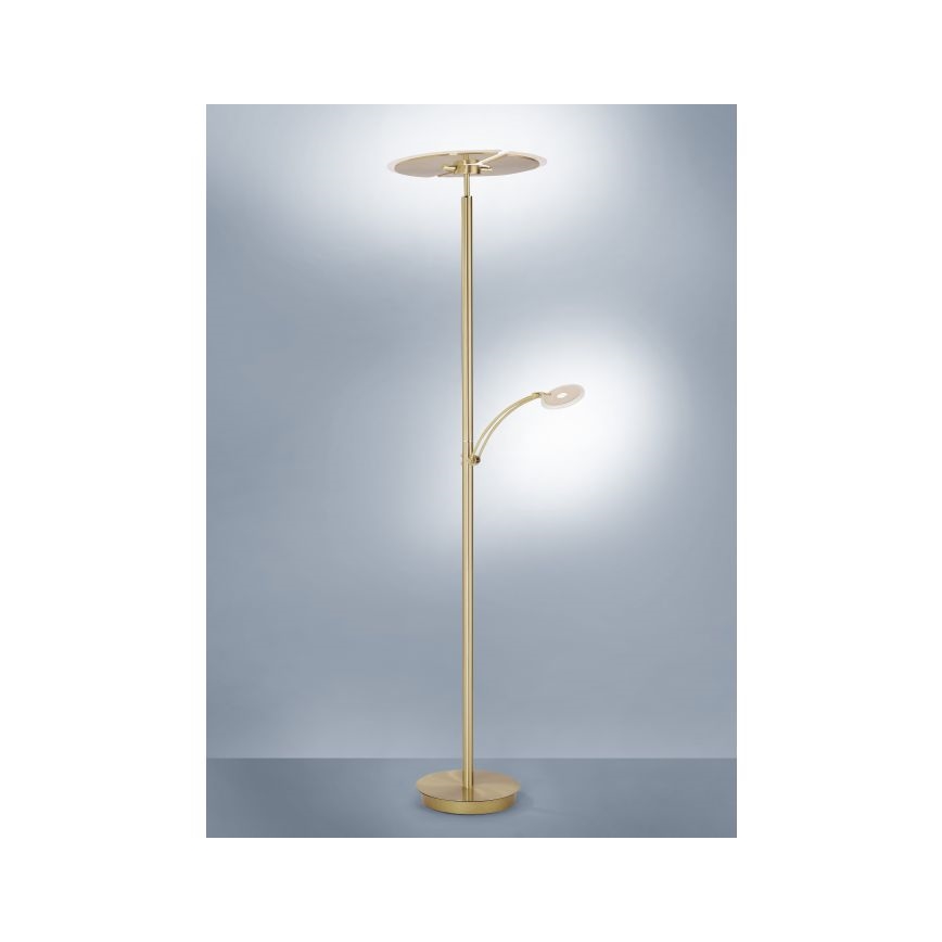 Paul Neuhaus 673-60 - LED prigušivačka podna svjetiljka ARTUR 2xLED/21W/230V+LED/6W zlatna