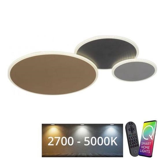 Paul Neuhaus 8007-70 - LED Prigušiva stropna svjetiljka Q-PIATO LED/35W/230V 2700-5000K Wi-Fi + daljinski upravljač