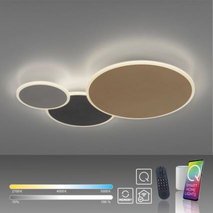 Paul Neuhaus 8007-70 - LED Prigušiva stropna svjetiljka Q-PIATO LED/35W/230V 2700-5000K Wi-Fi + daljinski upravljač