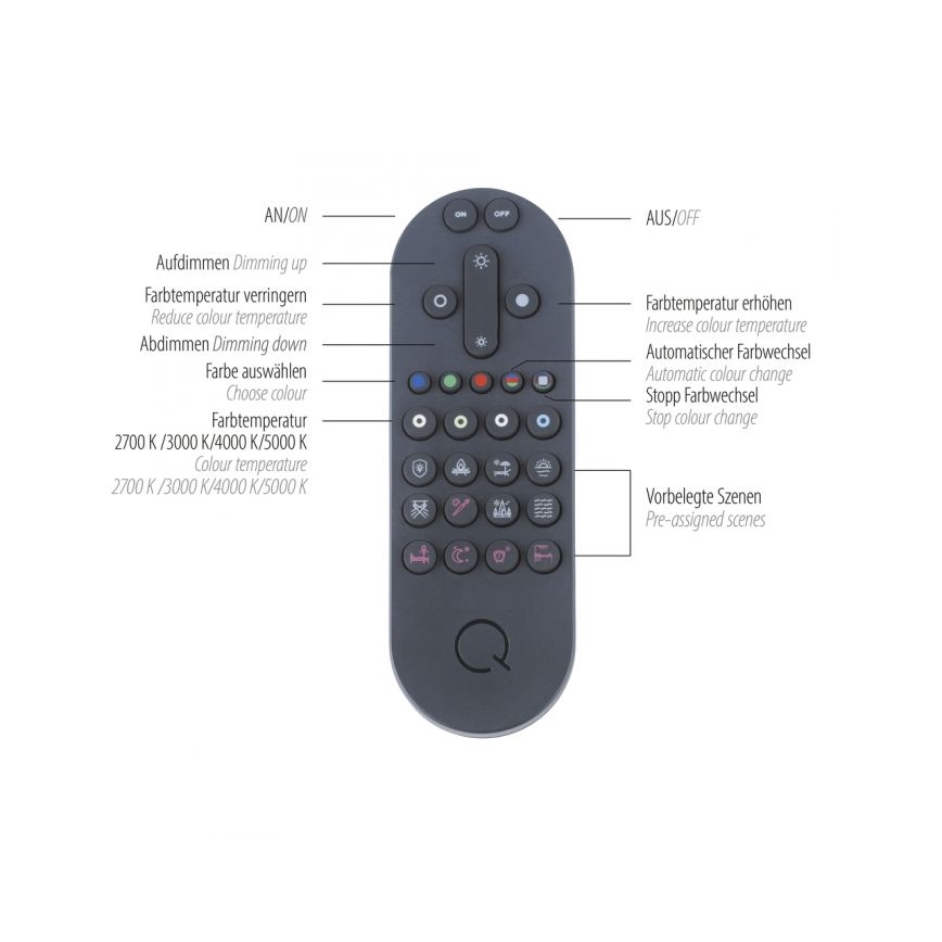 Paul Neuhaus 8007-70 - LED Prigušiva stropna svjetiljka Q-PIATO LED/35W/230V 2700-5000K Wi-Fi + daljinski upravljač