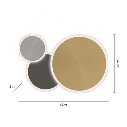 Paul Neuhaus 8007-70 - LED Prigušiva stropna svjetiljka Q-PIATO LED/35W/230V 2700-5000K Wi-Fi + daljinski upravljač