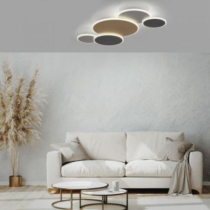 Paul Neuhaus 8008-70 - LED Prigušiva stropna svjetiljka Q-PIATO LED/49W/230V 2700-5000K Wi-Fi + daljinski upravljač