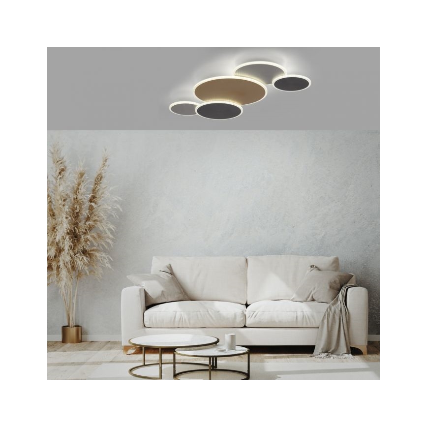 Paul Neuhaus 8008-70 - LED Prigušiva stropna svjetiljka Q-PIATO LED/49W/230V 2700-5000K Wi-Fi + daljinski upravljač