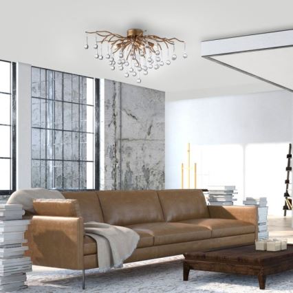 Paul Neuhaus 8090-11 - Nadgradni luster ICICLE 4xG9/40W/230V 30x60 cm mesing