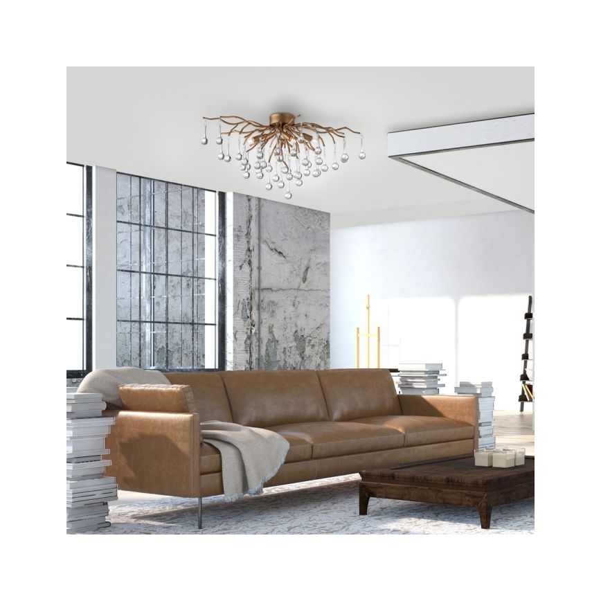 Paul Neuhaus 8090-11 - Nadgradni luster ICICLE 4xG9/40W/230V 30x60 cm mesing