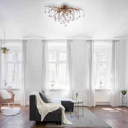 Paul Neuhaus 8090-11 - Nadgradni luster ICICLE 4xG9/40W/230V 30x60 cm mesing