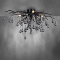 Paul Neuhaus 8090-18 - Stropni luster ICICLE 4xG9/40W/230V 30x60 cm crna