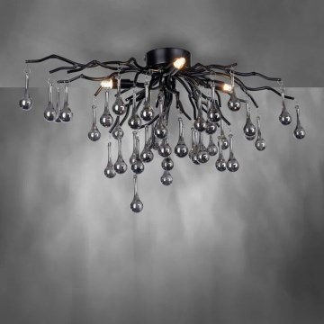 Paul Neuhaus 8090-18 - Stropni luster ICICLE 4xG9/40W/230V 30x60 cm crna