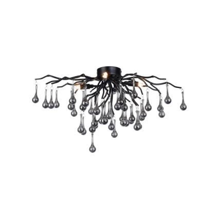 Paul Neuhaus 8090-18 - Stropni luster ICICLE 4xG9/40W/230V 30x60 cm crna