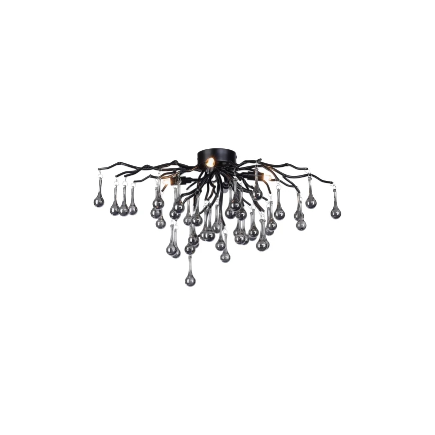Paul Neuhaus 8090-18 - Stropni luster ICICLE 4xG9/40W/230V 30x60 cm crna