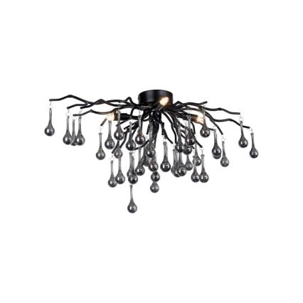 Paul Neuhaus 8090-18 - Stropni luster ICICLE 4xG9/40W/230V 30x60 cm crna