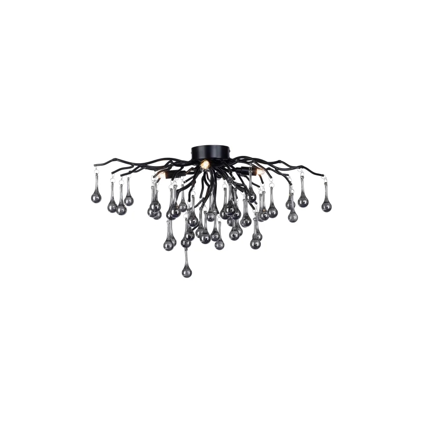 Paul Neuhaus 8090-18 - Stropni luster ICICLE 4xG9/40W/230V 30x60 cm crna