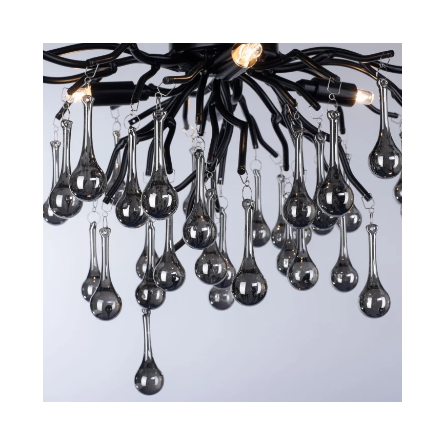 Paul Neuhaus 8090-18 - Stropni luster ICICLE 4xG9/40W/230V 30x60 cm crna