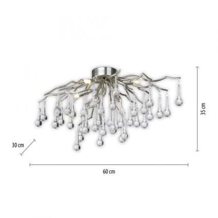 Paul Neuhaus 8090-55 - Nadgradni luster ICICLE 4xG9/40W/230V