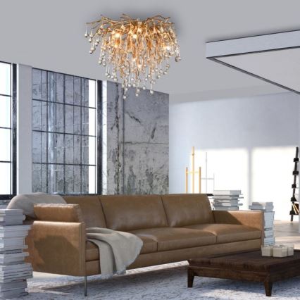 Paul Neuhaus 8091-11 - Nadgradni luster ICICLE 9xG9/40W/230V pr. 50 cm mesing
