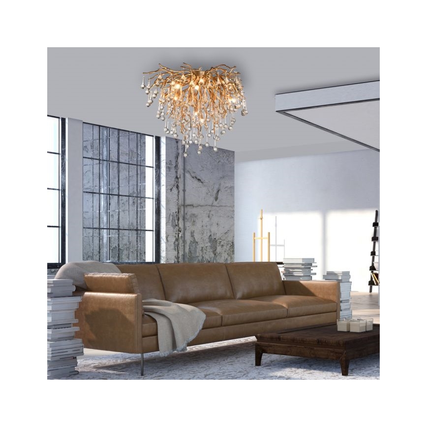 Paul Neuhaus 8091-11 - Nadgradni luster ICICLE 9xG9/40W/230V pr. 50 cm mesing