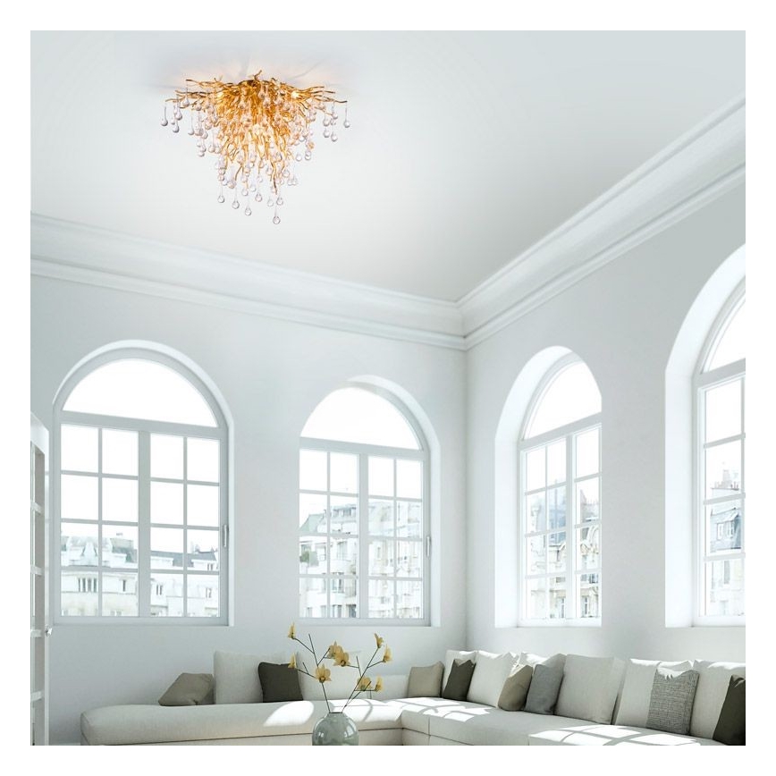 Paul Neuhaus 8091-11 - Nadgradni luster ICICLE 9xG9/40W/230V pr. 50 cm mesing