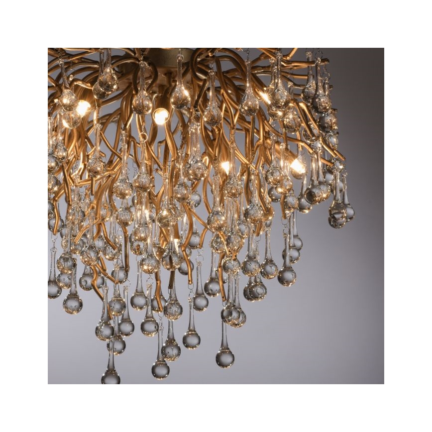 Paul Neuhaus 8091-11 - Nadgradni luster ICICLE 9xG9/40W/230V pr. 50 cm mesing