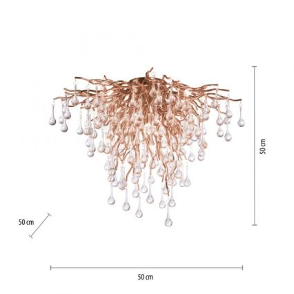 Paul Neuhaus 8091-11 - Nadgradni luster ICICLE 9xG9/40W/230V pr. 50 cm mesing