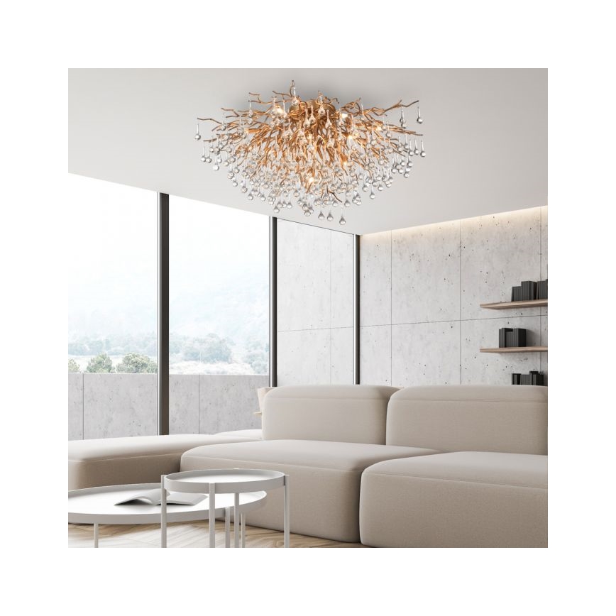 Paul Neuhaus 8092-11 - Nadgradni luster ICICLE 14xG9/40W/230V pr. 100 cm mesing