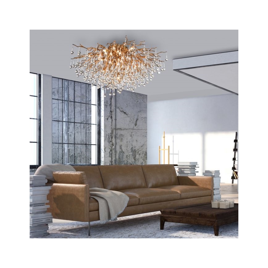 Paul Neuhaus 8092-11 - Nadgradni luster ICICLE 14xG9/40W/230V pr. 100 cm mesing